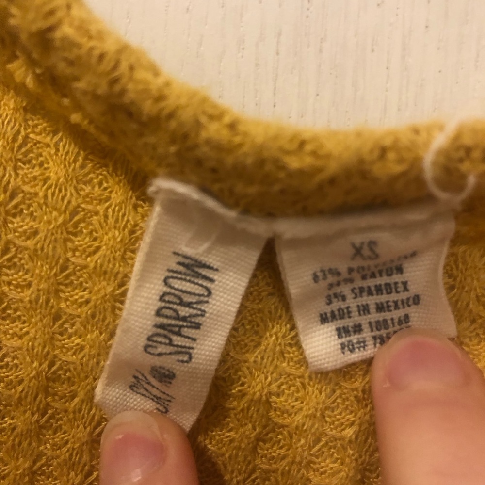 Tilly’s Yellow Waffle Knit Cardigan - Picture 5 of 5